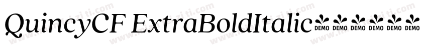 QuincyCF ExtraBoldItalic字体转换
